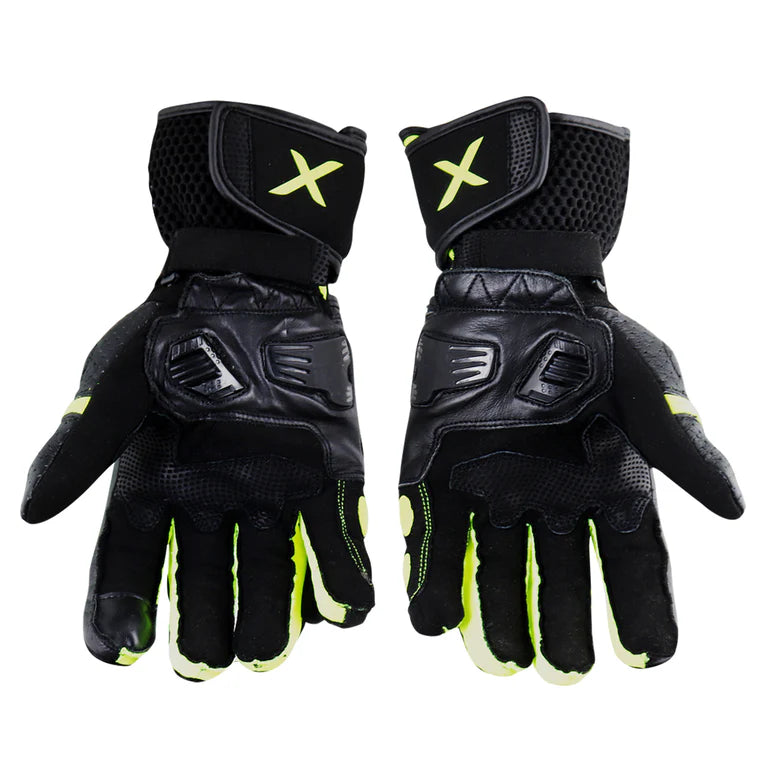 AXOR GATOR RIDING GLOVES BK NEON