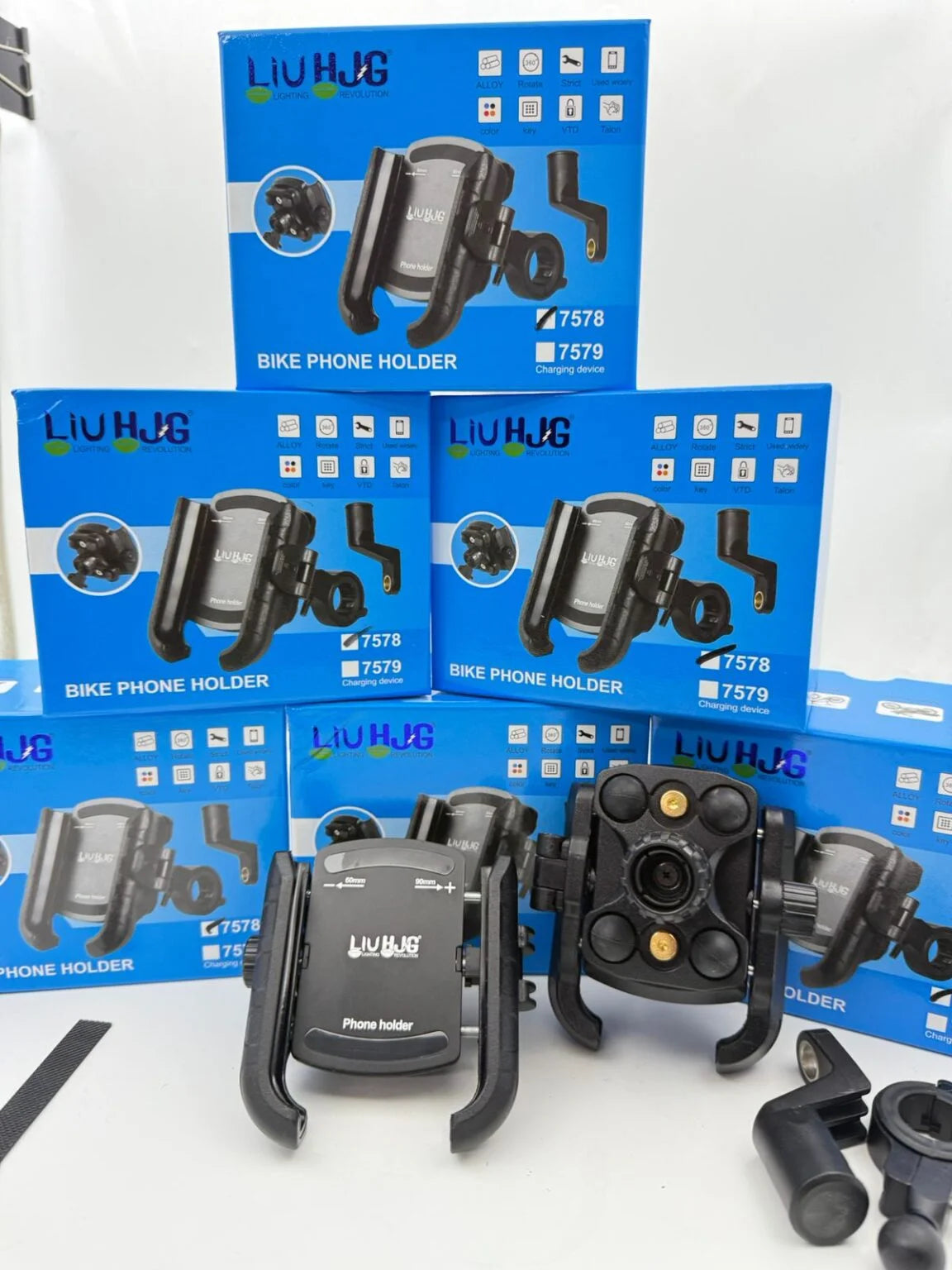 LIU HJG Shockproof Mobile Holder with Damper for Motorcycle Anti-Shake UNIVERSAL