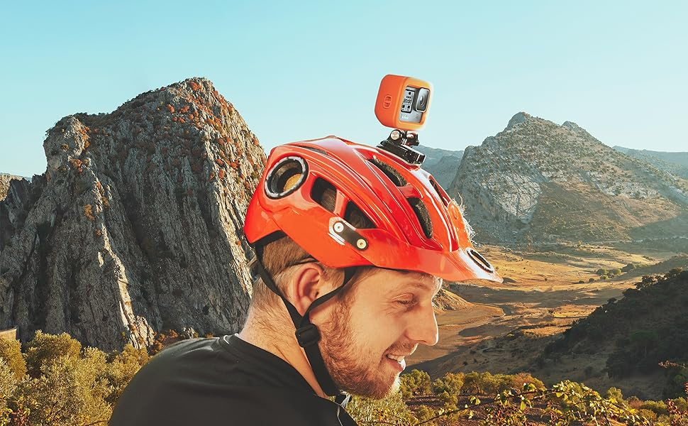 Helmet Surface  Curve  Mount Compatible with GoPro Hero-12/11/10/9/8/7/6/5/4/3/2/SJCam/Yi/4K Eken
