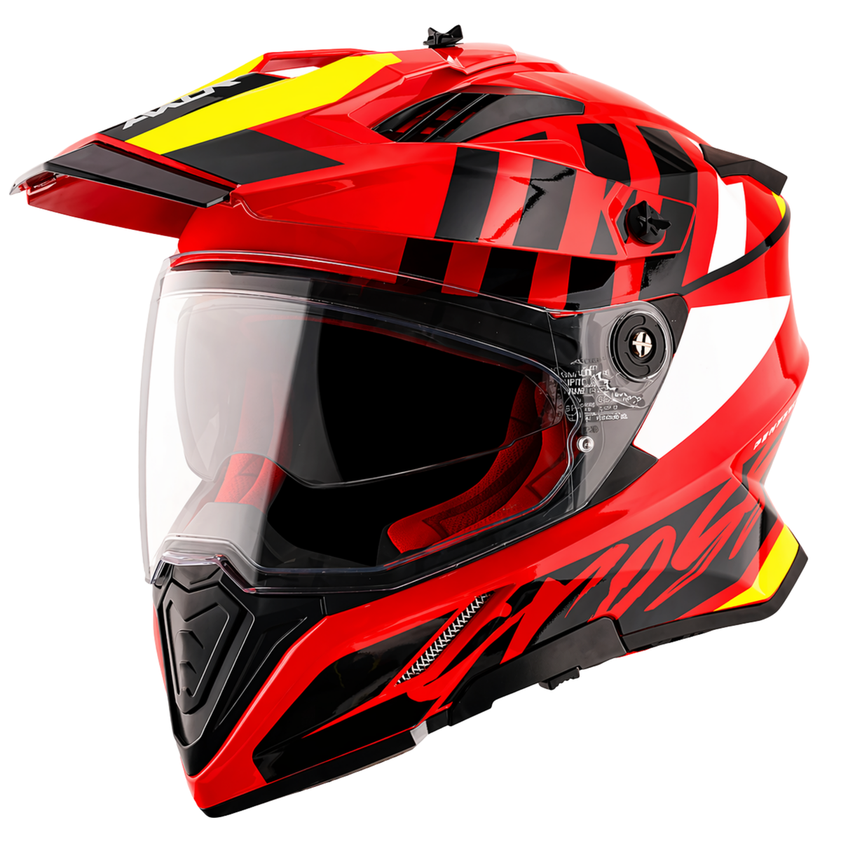 X-Cross Dual Visor Orbit Helmet - Red-Black