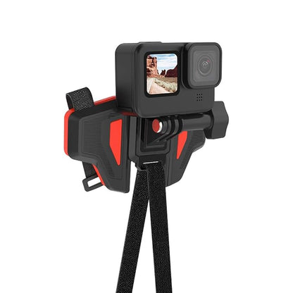 OFFROADING HELMET Chin Strap Mount for Hero 12/11/10/9/8/7/6/5, SJCAM, Insta 360°, DJI Osmo Action 3 & 4 - Adjustable - Secure Camera Mounting for Riders