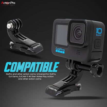 J Hook Quick Release Buckle Mount Compatible with GoPro All Series/4k/Eken/AKASO/SJCAM/YI/DJI Insta 360 and Other Action Cameras