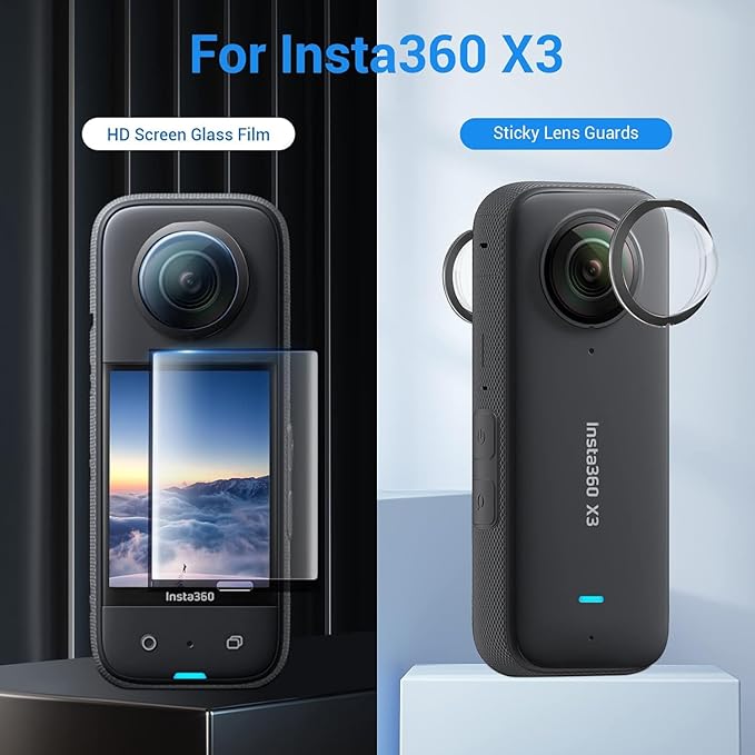 Insta360 One X3 Camera Lens Protector 2Pcs HD Lens Cover