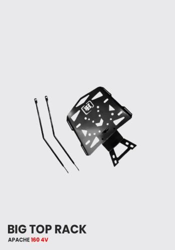 HT EXHAUST Apache RTR 160 4v Top Rack Big plate-