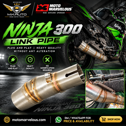 Link Pipe for Kawasaki Ninja 250R/ Ninja Z250/ Ninja 300/ Ninja Z300