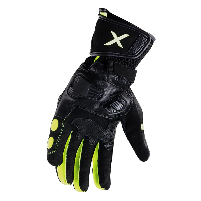AXOR GATOR RIDING GLOVES BK NEON