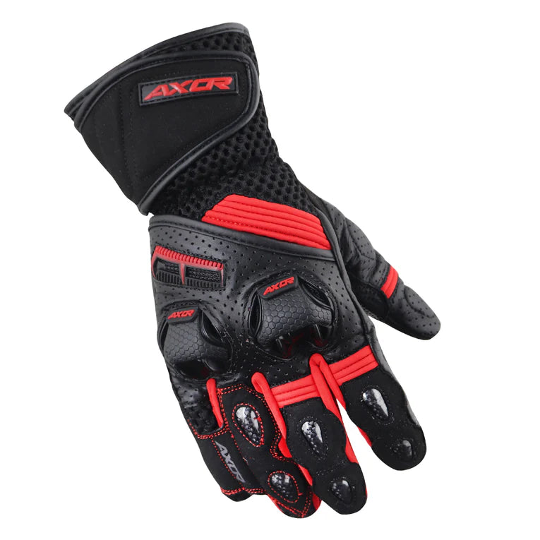 AXOR GATOR RIDING GLOVES BK RED