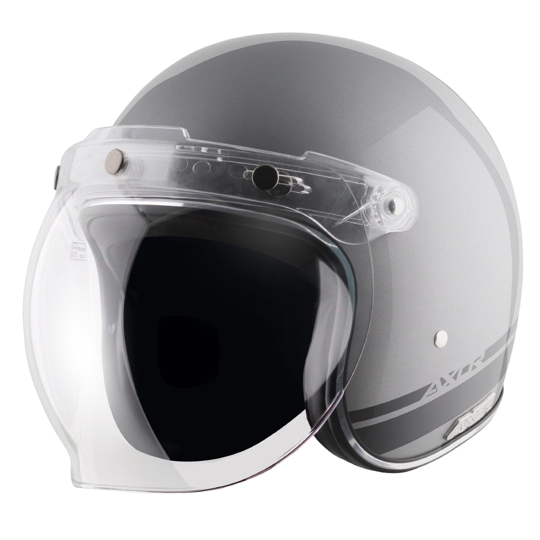 Retro Jet Sportz S13 Helmet - ATHENA GREY BLACK