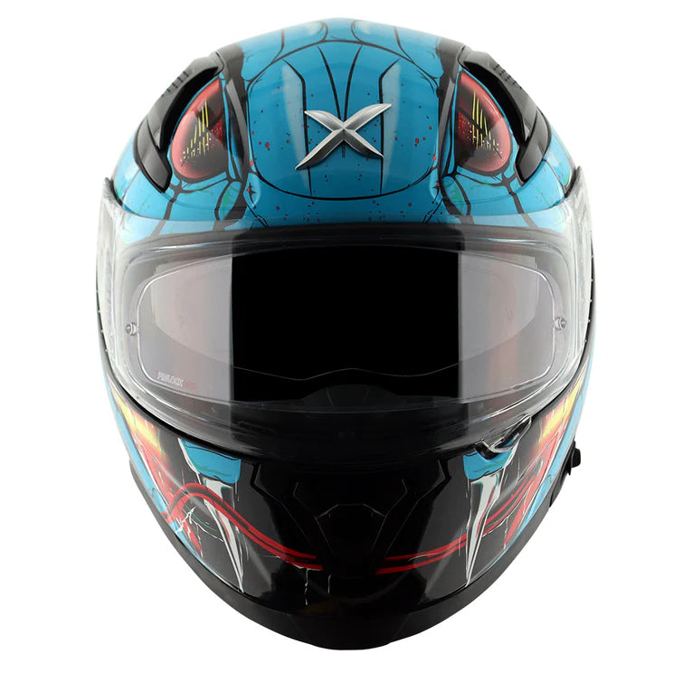 COMBO OFFER AXOR APEX VENOMOUS BK NEON BULE WITH BULETHOOTH HEADSET
