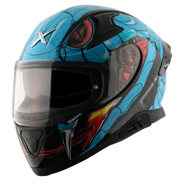 COMBO OFFER AXOR APEX VENOMOUS BK NEON BULE WITH BULETHOOTH HEADSET