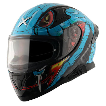 COMBO OFFER AXOR APEX VENOMOUS BK NEON BULE WITH BULETHOOTH HEADSET