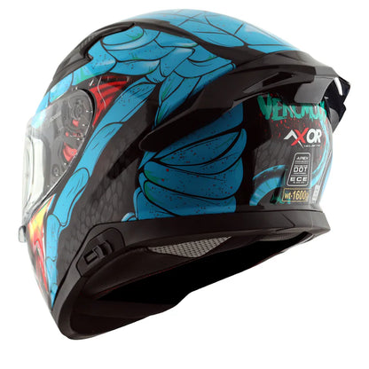 COMBO OFFER AXOR APEX VENOMOUS BK NEON BULE WITH BULETHOOTH HEADSET
