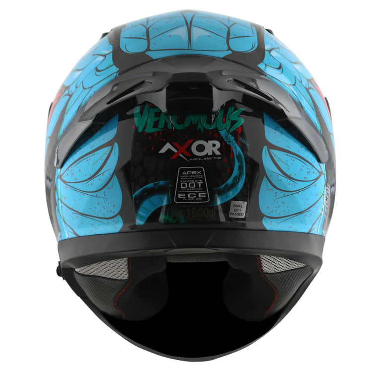 COMBO OFFER AXOR APEX VENOMOUS BK NEON BULE WITH BULETHOOTH HEADSET