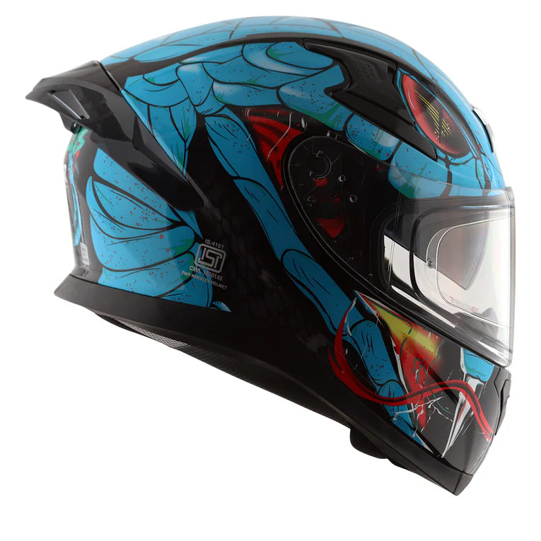 COMBO OFFER AXOR APEX VENOMOUS BK NEON BULE WITH BULETHOOTH HEADSET
