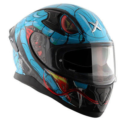 COMBO OFFER AXOR APEX VENOMOUS BK NEON BULE WITH BULETHOOTH HEADSET