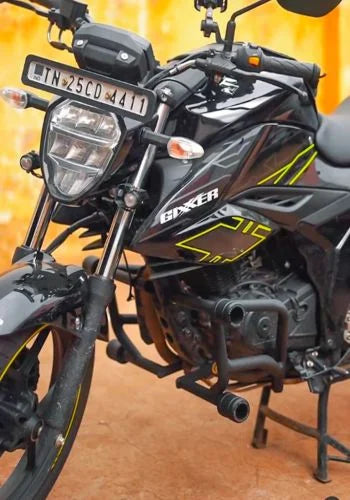 Crash guard with metal slider for GIXXER NAKED BS6